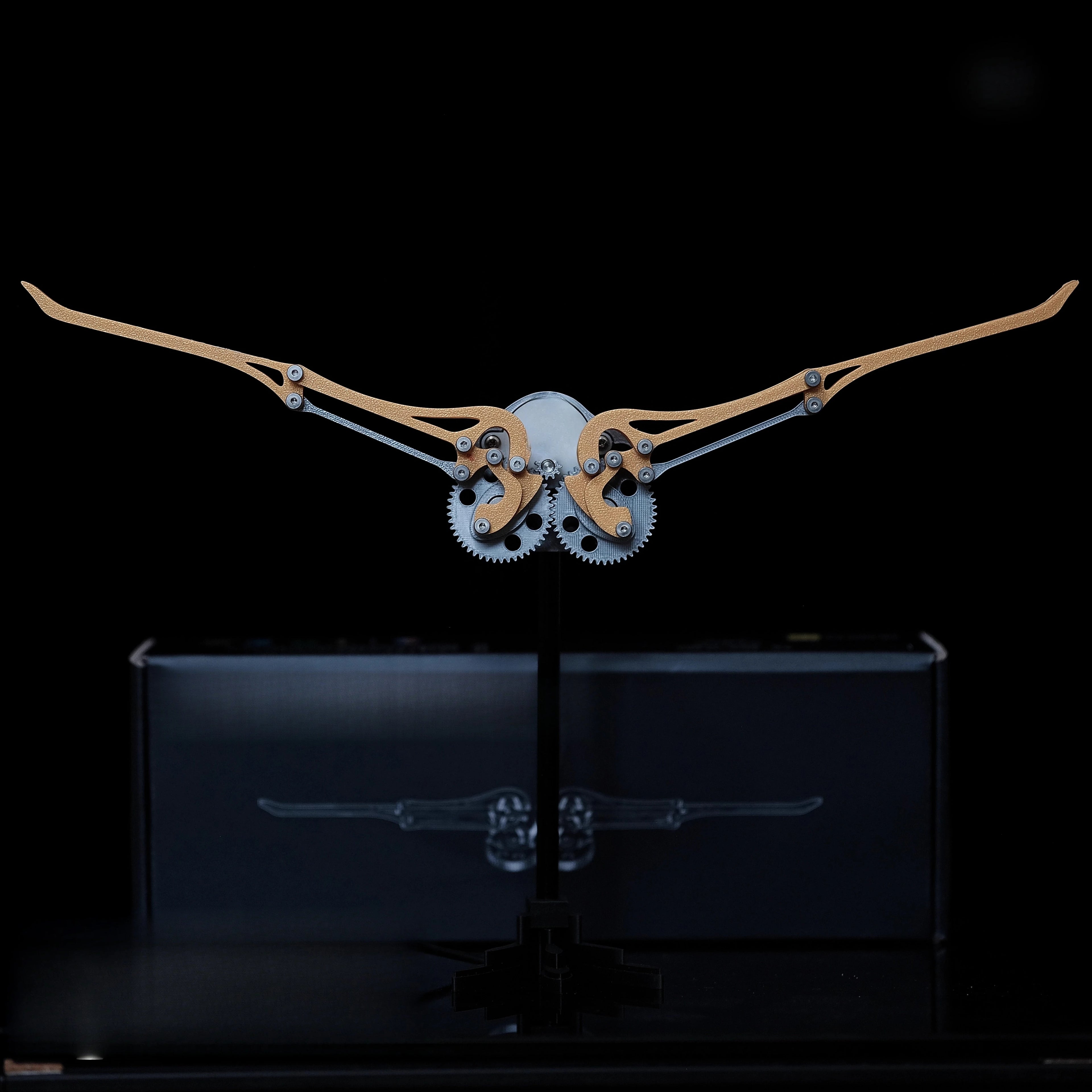 Space tribe mechanical ornithopter 3D algorithm bionic mechanical wing electric assembly ornithopter model ornament gift