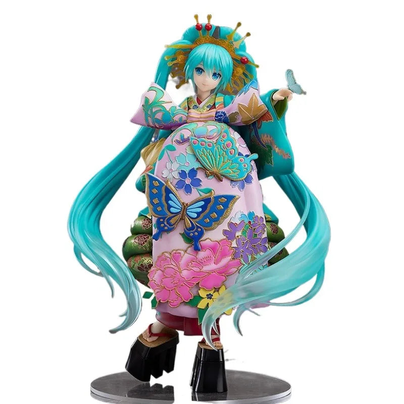 In Stock Genuine Good Smile Company Vocaloid Hatsune Miku 1/7 Chokabuki Kuruwa Kotoba Awase Kagami Ver Anime Cartoon Model Toys