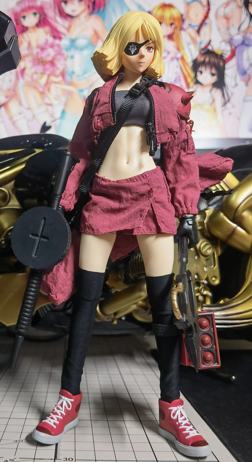 YiYa Station 1/9 Scale Collectible Figure Female Warrior Char Aznable Kawaii Anime Mobile Suit Girl 23Cm Action Figure Soldier