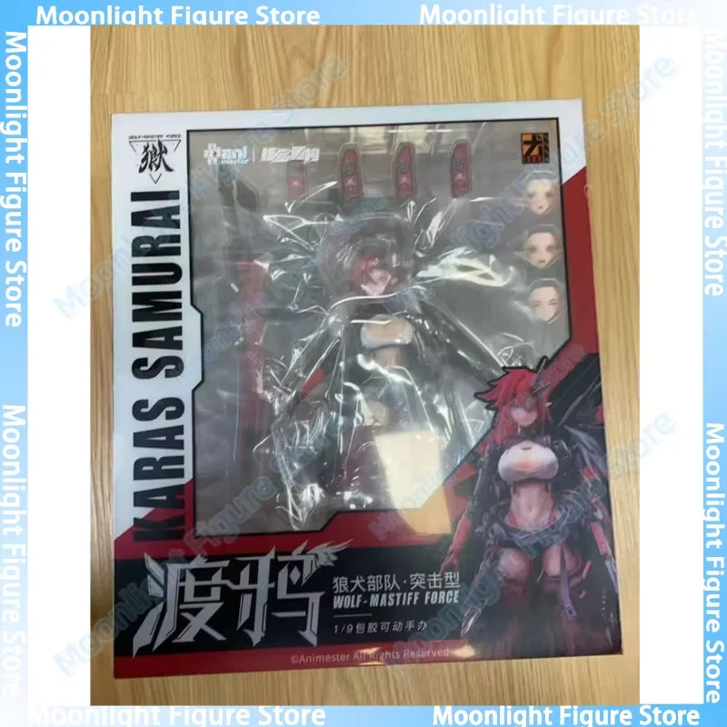In Stock Animester Nuclear Gold Reconstruction Wolf Mastiff Force Karas Samurai 1/9 Anime Action Figure Toys Model Collection