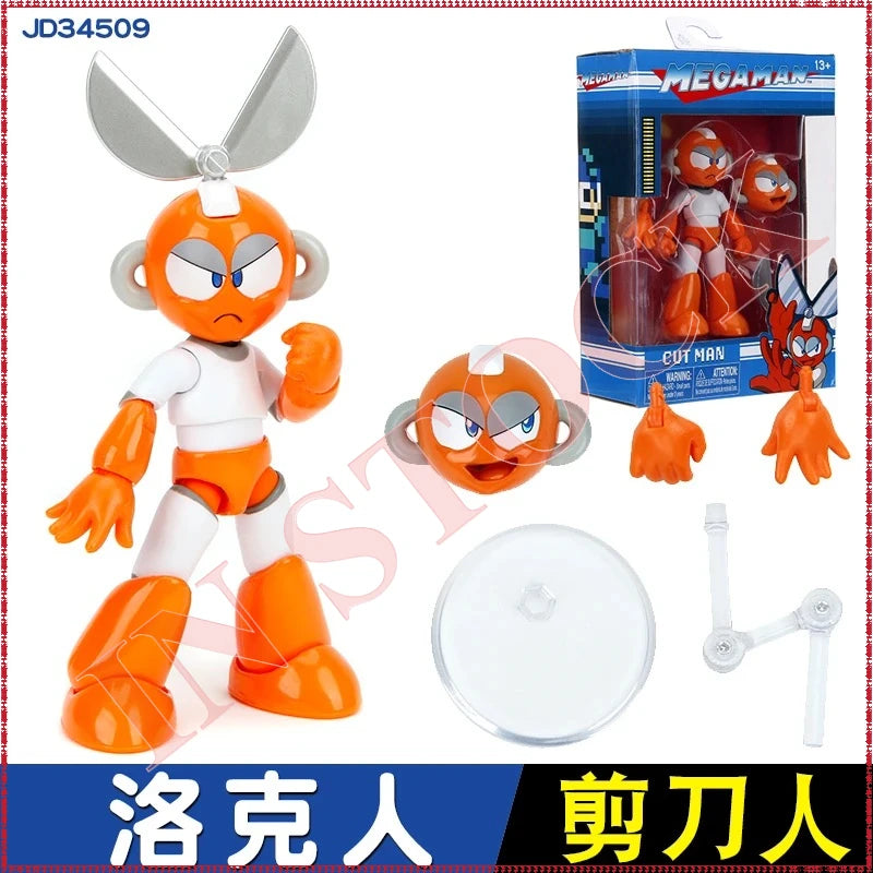 Jada Toy 1/12 Mega Man Action Figure Flame Man Frozen Man Fully Articulated Collectible Model Toy Joint Game Character Figurine