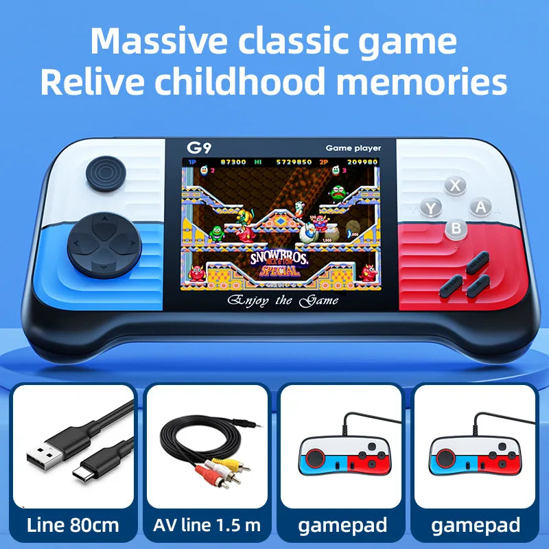 G9 3.0 Inch Nostalgic Handheld Game Console 666 Free Games 8 Bit Mini Portable Retro Game Player Machine