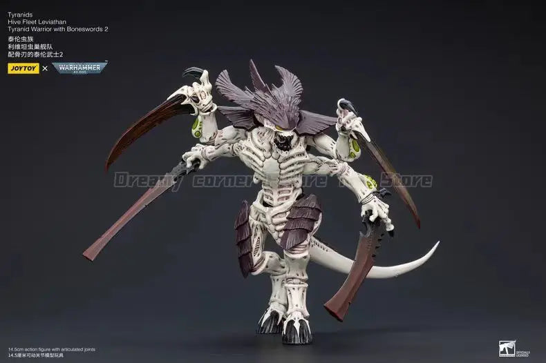 【In Stock】JOYTOY Warhammer 40K Tyranids Hive Fleet Leviathan Tyranid Warrior with Boneswords 2 1/18 Action Figure Articulated