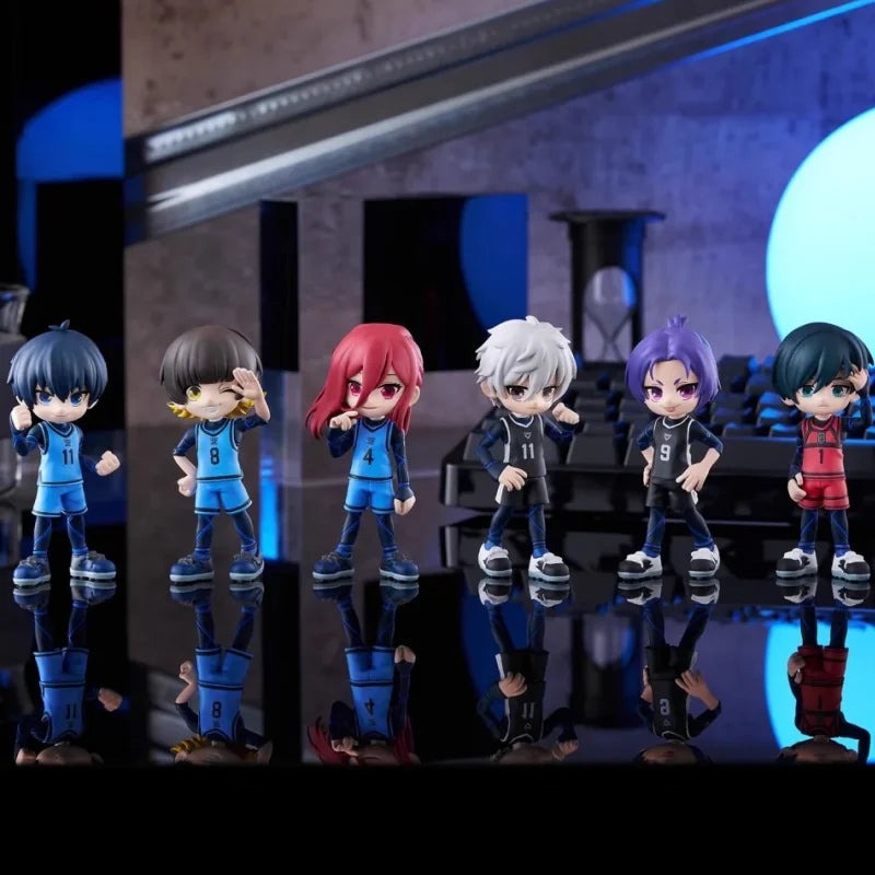 Blue Lock Kishinichi Chigiri Hyouma Ishimura Rin Q Edition Figure - Creative Anime Model, High-Value Doll Tabletop Ornament Gift