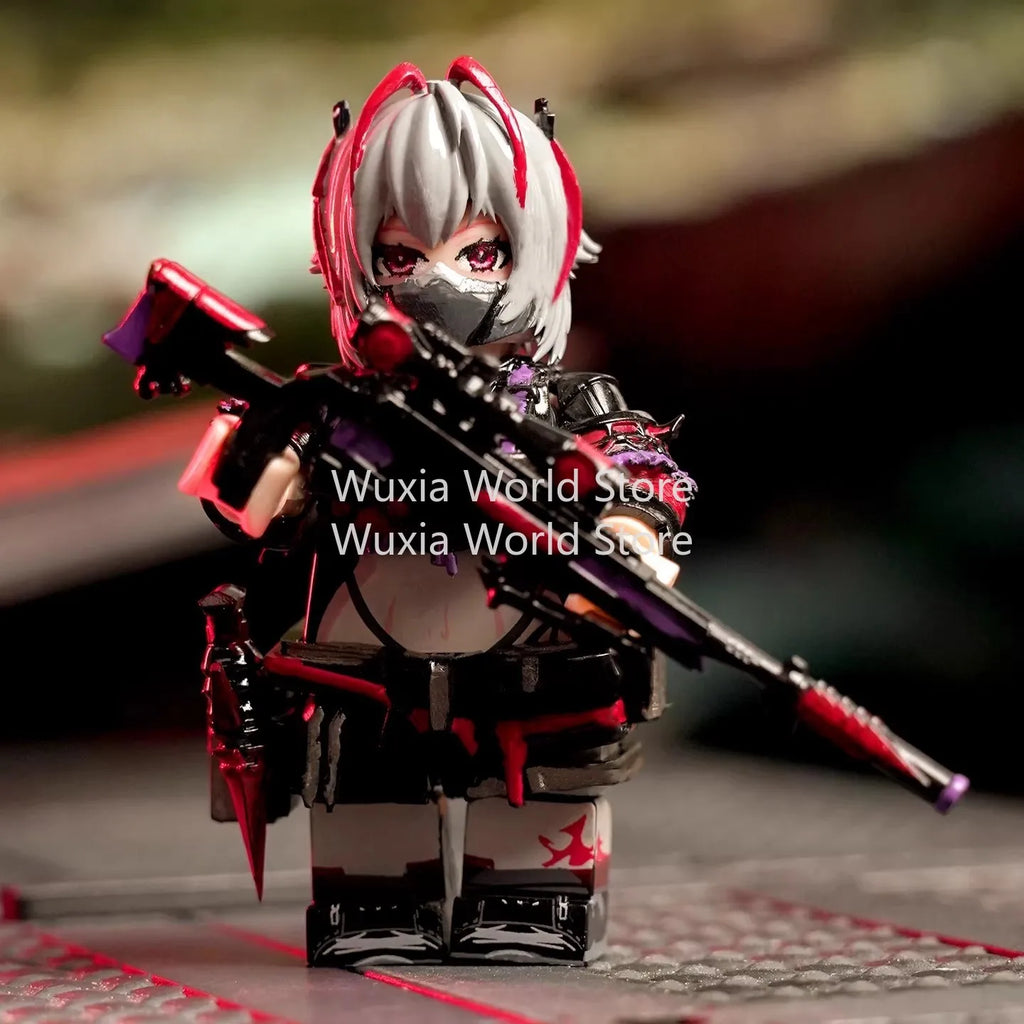 New Veyron Arknights Figures Delta Operations Mai Xiaowen Figure Miniatures Building Blocks Red Wolf Peripheral Model Toys