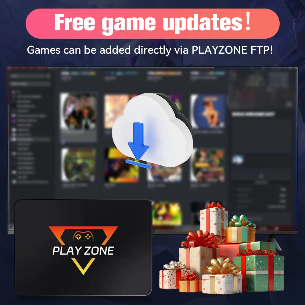 Playzone 1TB Retro Game SSD For PS5/Xbox/Switch/PS4/PS3 Portable Emulator Consoles With 16000+ Games Plug&Play For Win PC/Laptop