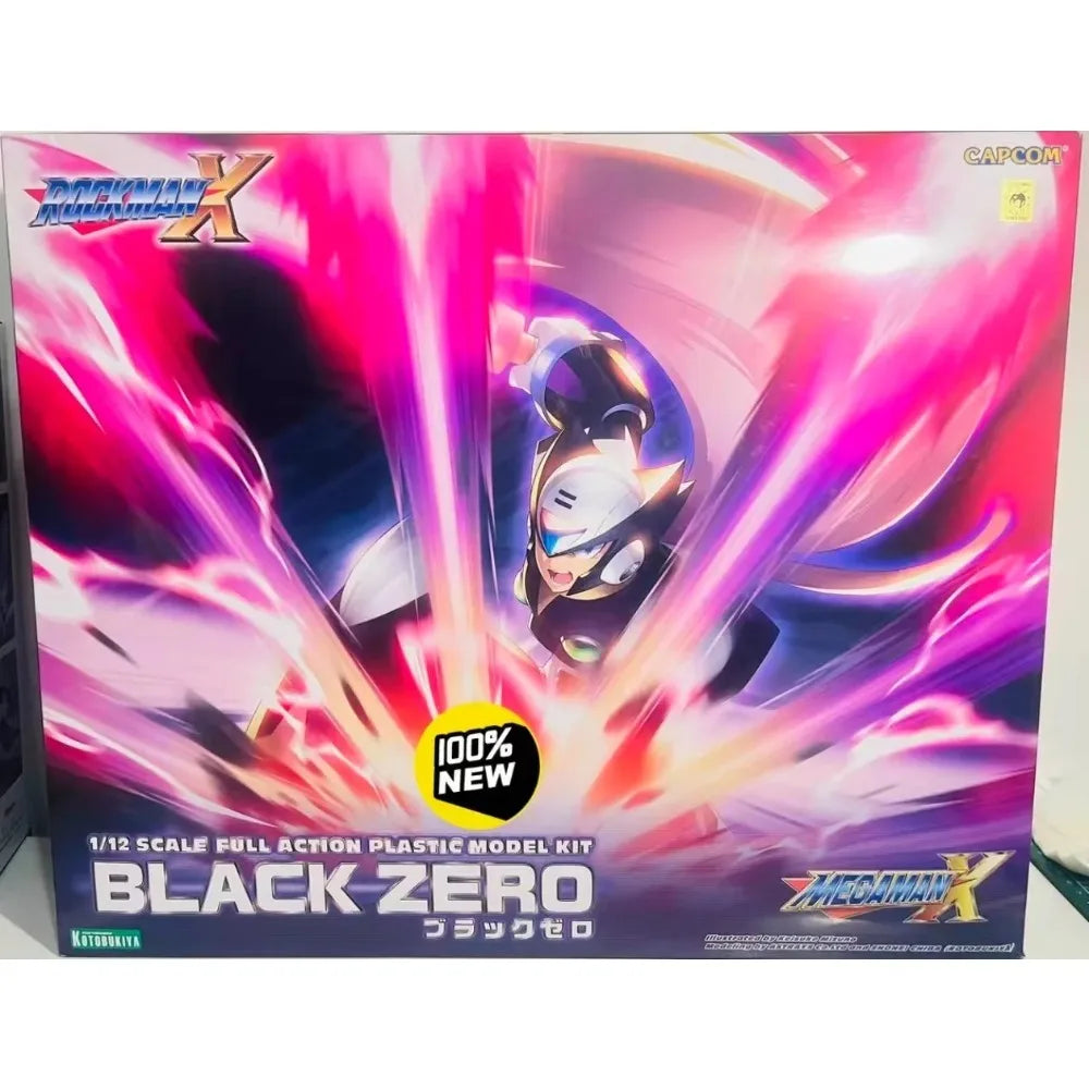 Original Kotobukiya 1/12 MEGAMAN ROCKMAN BLACK ZERO anime figurine action character assembly model gift collection toy