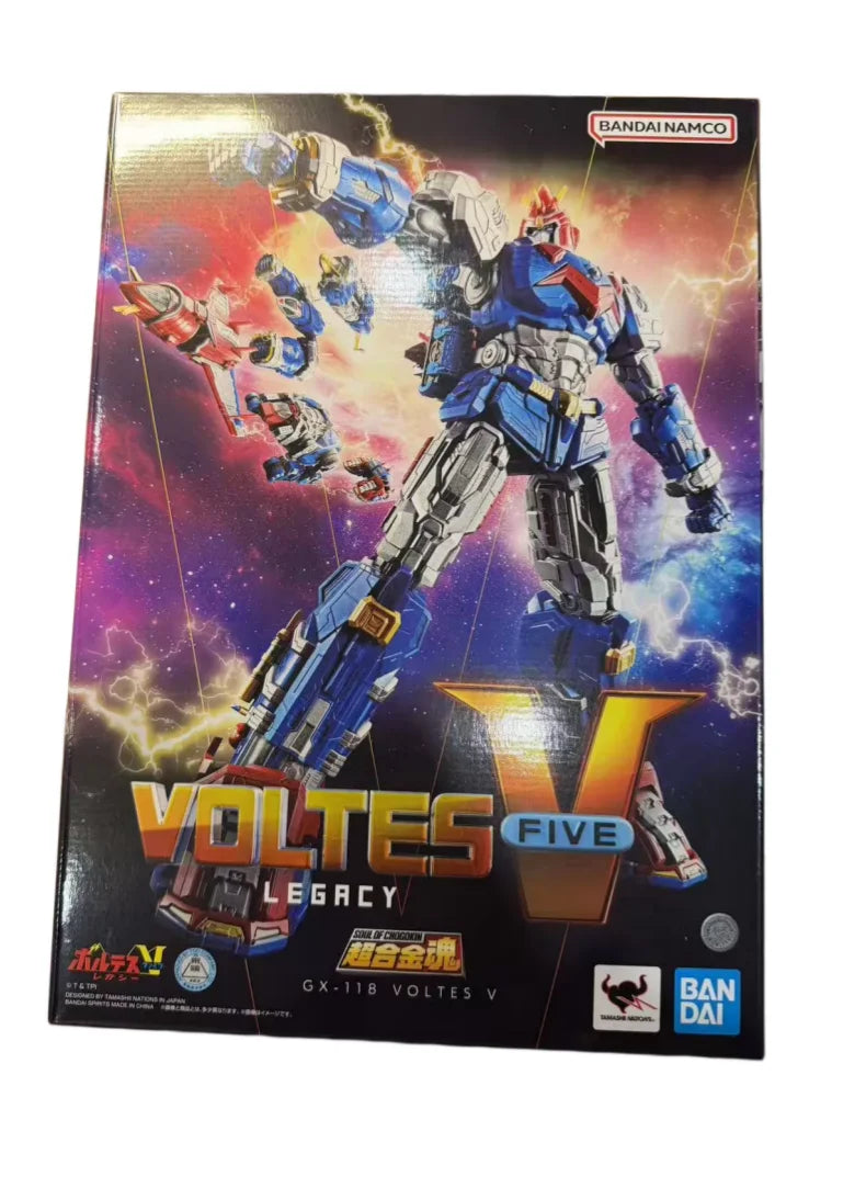 Bandai Soul of Chogokin GX-118 Hyper Electromagnetic Robot Voltes V Anime Action Figure Model Doll Toys Hobby Collectible