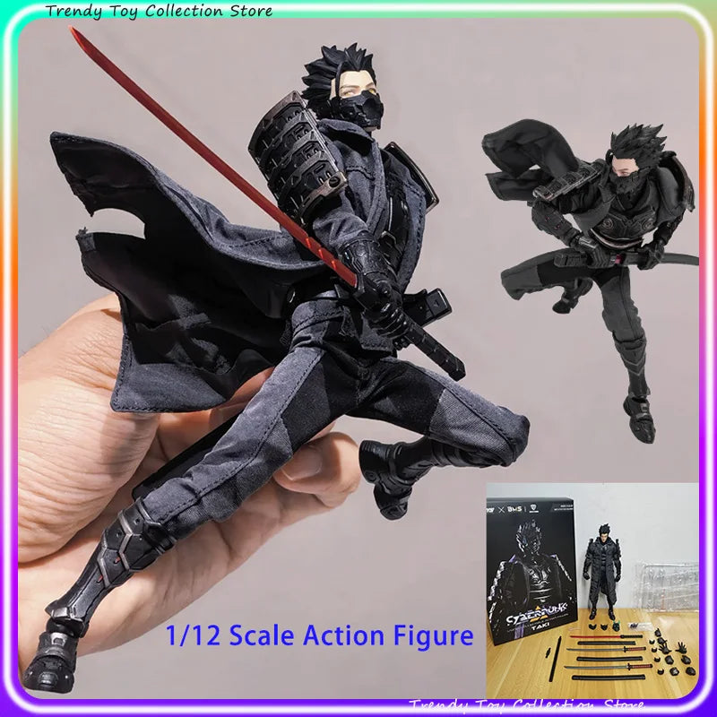 SALE VTOYS VSD010 1/12 Scale Male Soldier Cyberpunk Japanese Samurai Taki 6inch Action Figure Doll Collection Limited Edition
