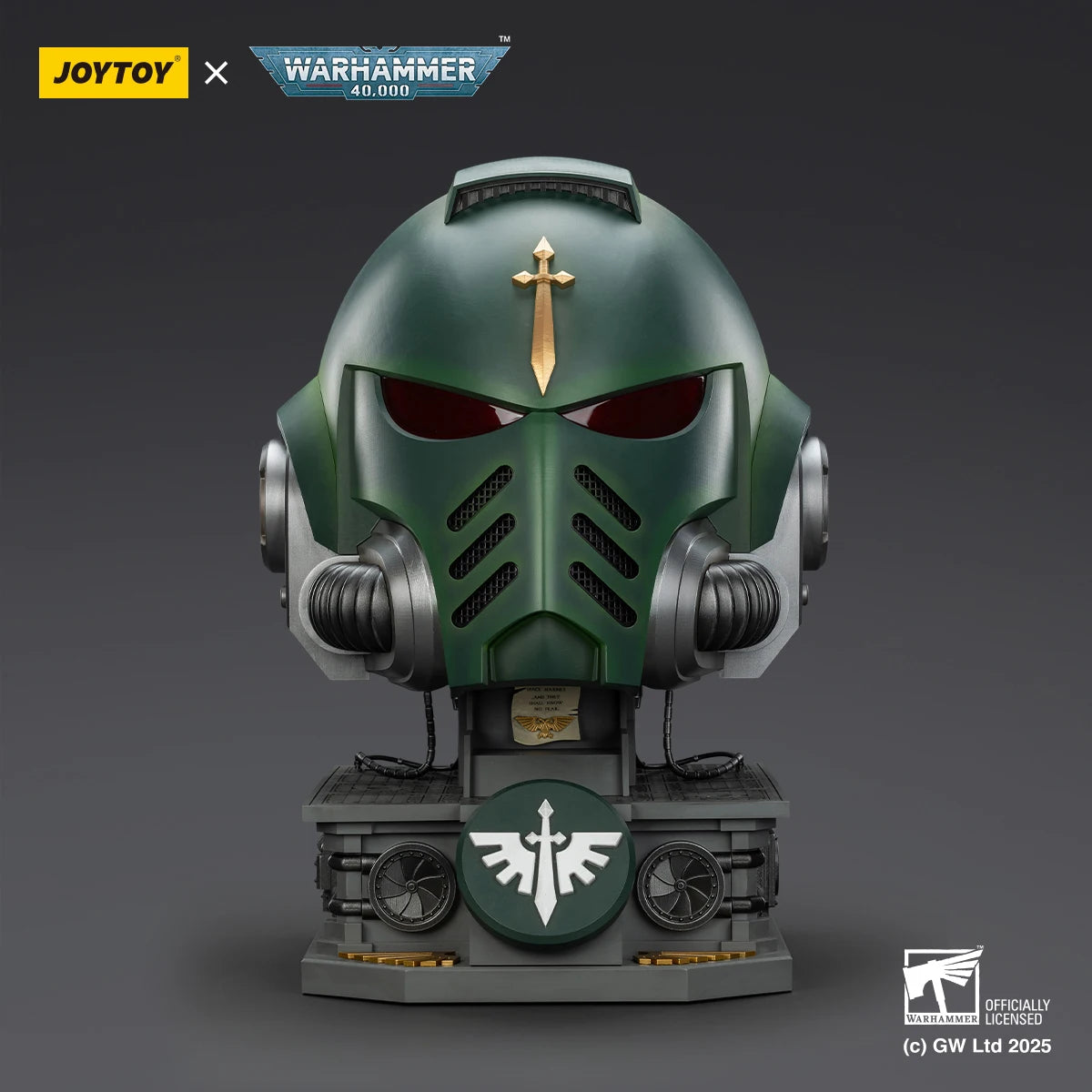 JOYTOY Warhammer 40K Dark Angels MkX Helmet Display Stand Set Action Figure  Wear Toys Titus Model Ultramarines Collection