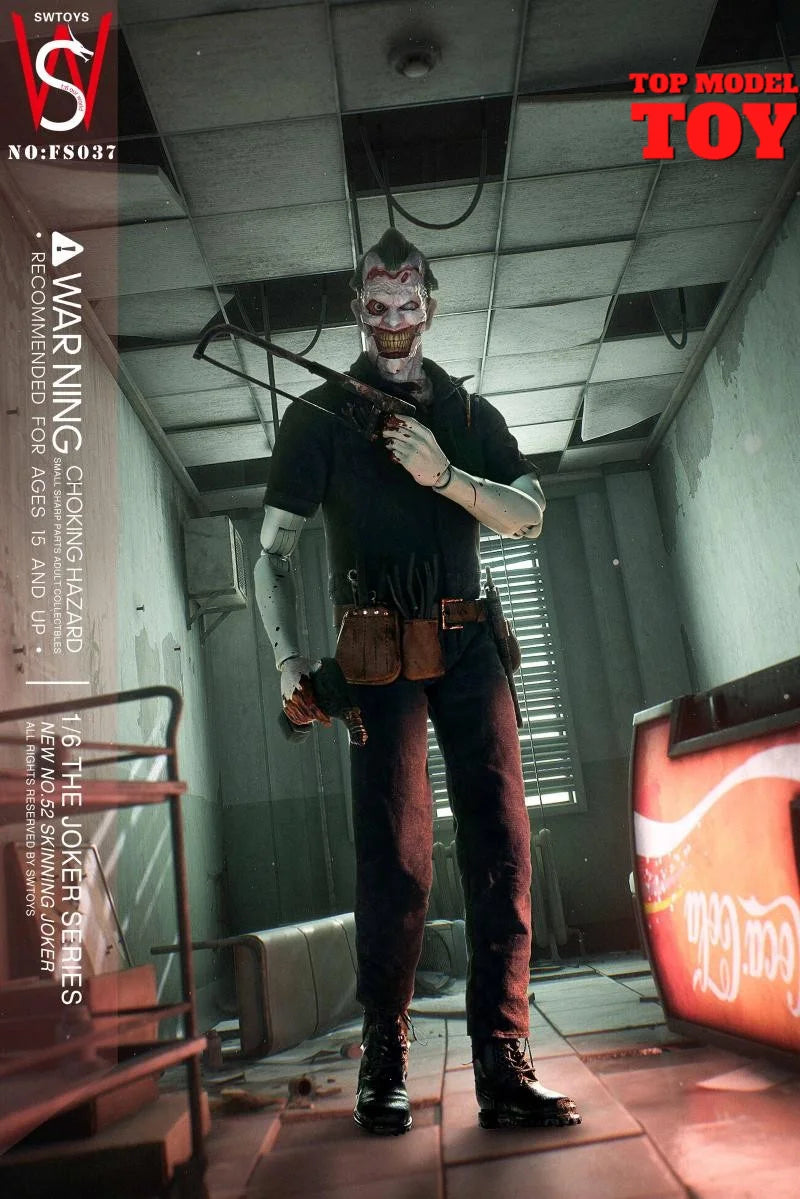 SWTOYS FS037 1/6 Scale Skinning Clown Anime Action Figure 12" Male Soldier Action Figure Dolls Full Set for Collectible Toy