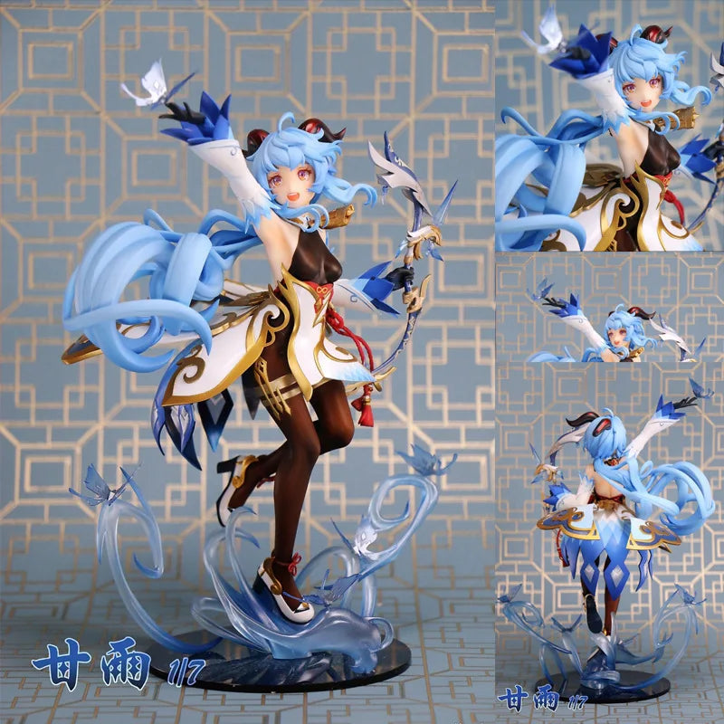 28cm Genshin Impact Game Figure Ganyu Action Figure Peripheral Statue Beauty Gril Collectionmodel Doll Desk Decor Surprise Gifts