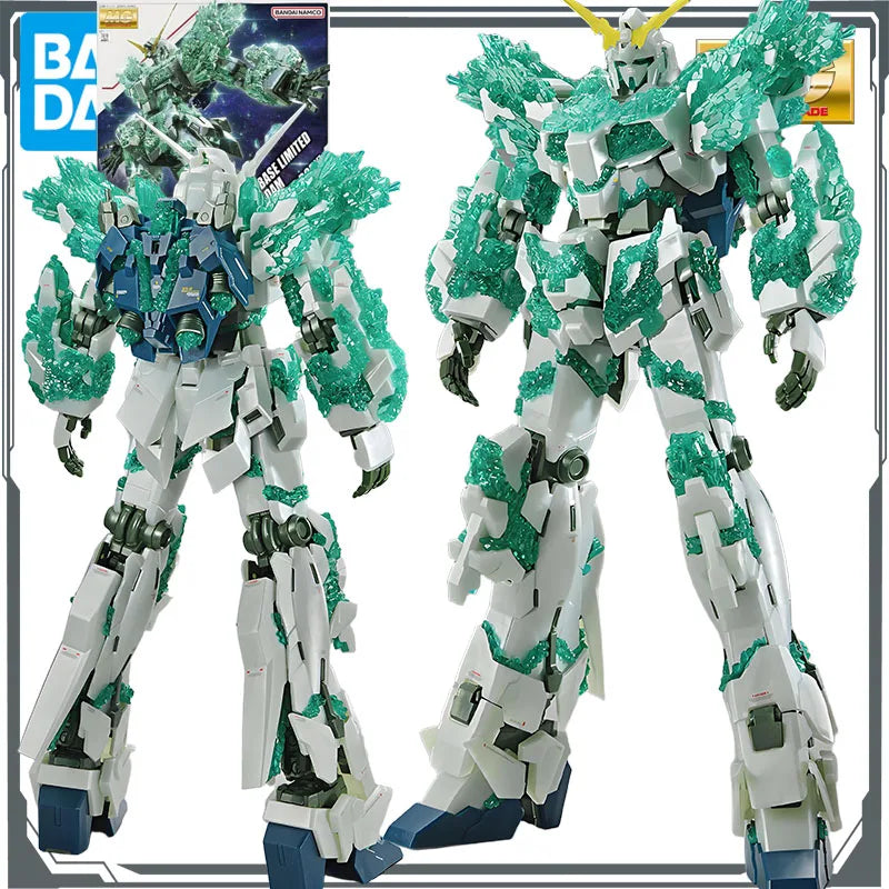 Bandai Original MODEL KIT GUNDAM MG THE GUNDAM BASE LIMITED UNICORN GUNDAM [LUMINOUS CRYSTAL BODY] 1/100 Anime Assembly Toys