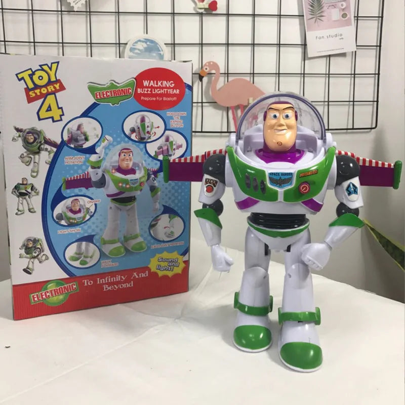 Toy Story Buzz Lightyear Woody With Wings Doll Action Figure Toy Mobile Robot Cartoon Handmade Model Cute Figures Gift for Child
