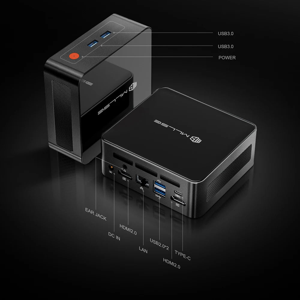 MLLSE G1 Mini PC Windows 11 Pro AMD R5 5500U DDR4 16GB RAM 512 8GB ROM WiFi 5 BT5.2 Desktop Computer Mini Pc Work