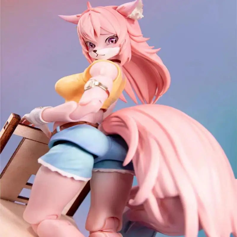 Ladotoys 1/12 Pink Fox Girl Action Figure Leah New 2025 Collectible Toy Magical Candy Land Theme Soldier's Birthday Gift Idea