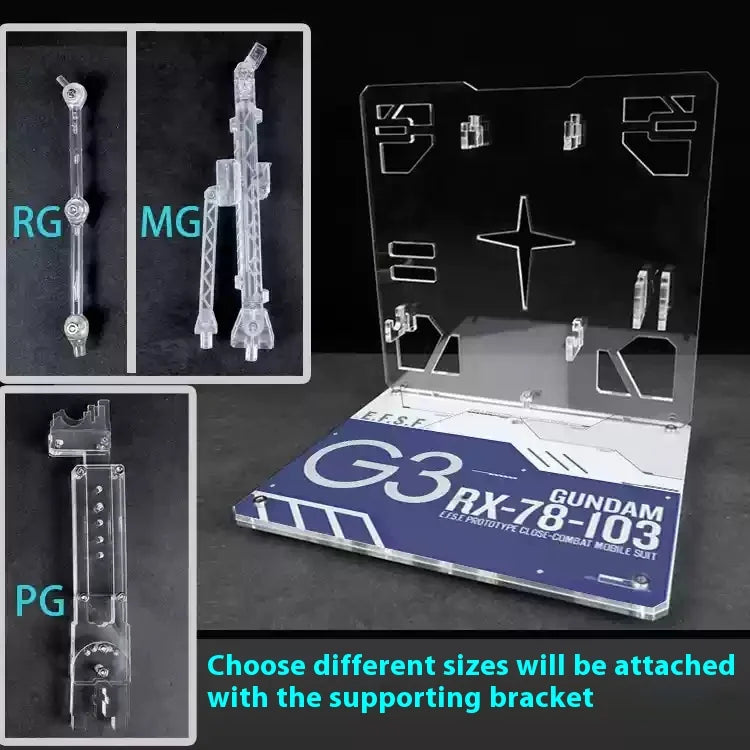 XingChuang Studio RG/MG/PGU RX-78-2 Prototype 2.0 Model Stand Rack Display Base Action Figure Accessory Kit