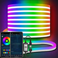 Bluetooth LED Neon Rope Lights 16.4ft RGB LED Rope Lights 5V APP Control Color Changing Rope Light, Gaming LED Neon Strip Lights