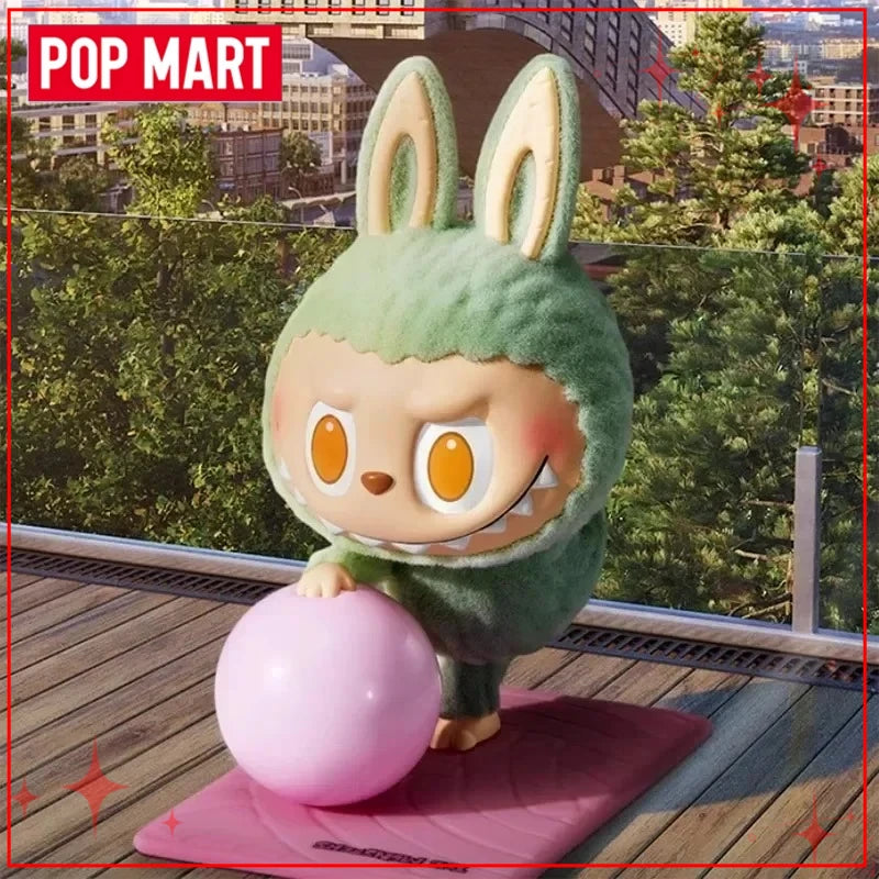 Authentische und beliebte POPMART THE MONSTERS Labubu Lazy Yoga Sammelfigur in Blindbox – Spielzeug, Dekoration, Geschenk