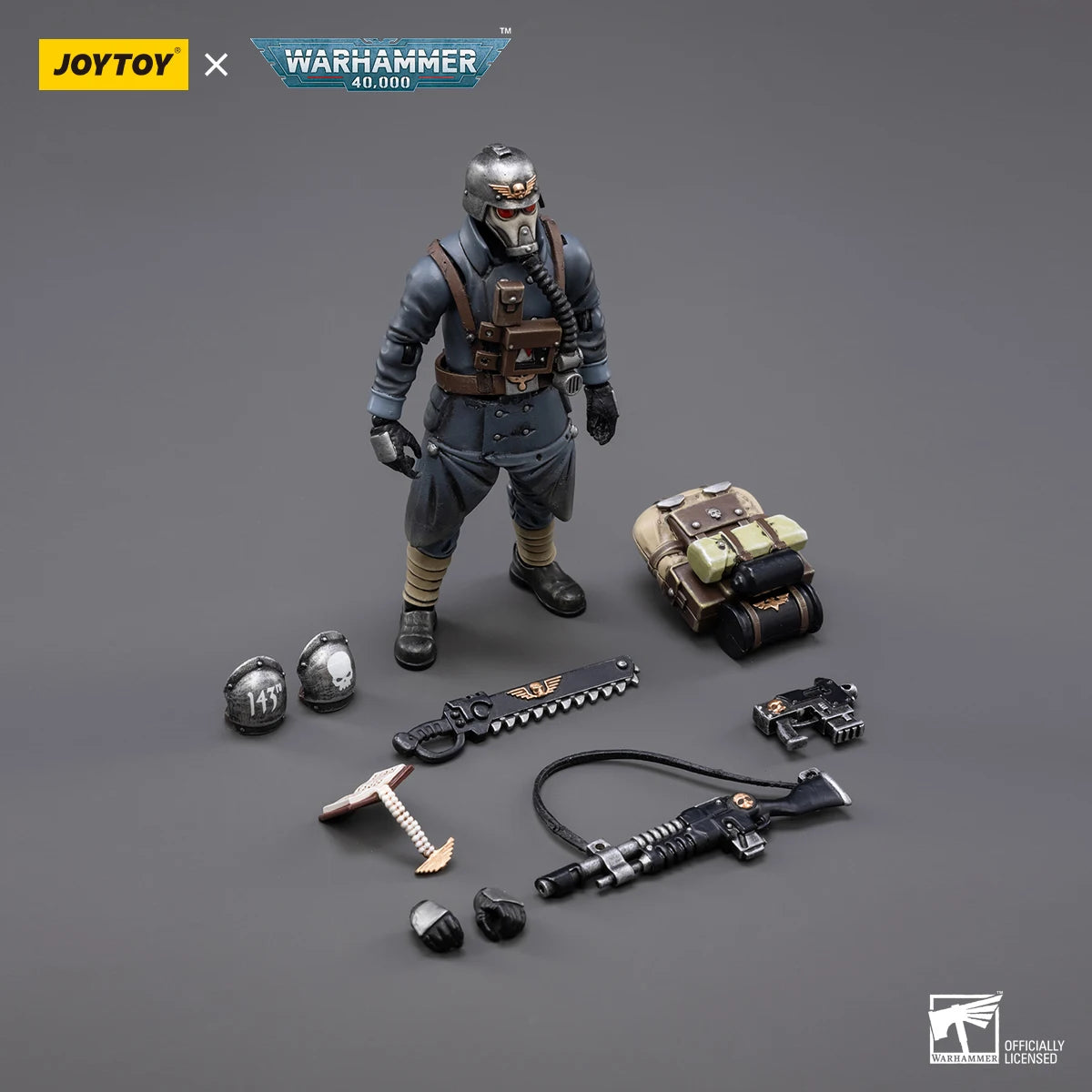 JOYTOY Warhammer 40K Astra Militarum Death Korps Of Krieg Veteran Squad Sergeant Actionfigur Sammeln Sie die Originalmodelldekoration