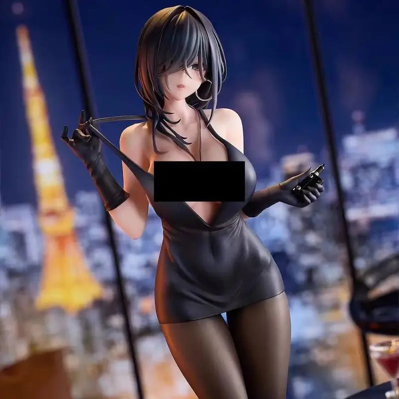 Beautiful Girl Yokoyama Iwami Anime Merchandise Black Dress Original Artwork Scale Figurine Model Collectible Display Piece Gift