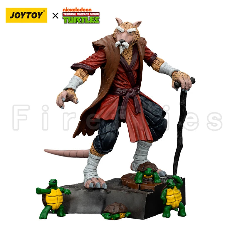 1/18 JOYTOY Action Figure Turtles Splinter April O'Neil Anime Model Toy