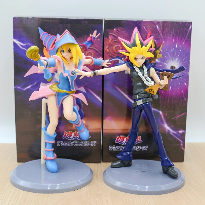 27cm Raa no Yokushinryuu Anime Figure Yu-Gi-Oh! Duel Monsters Yami Yugi Action Figure Dark Magician Girl Figurine Model Doll Toy