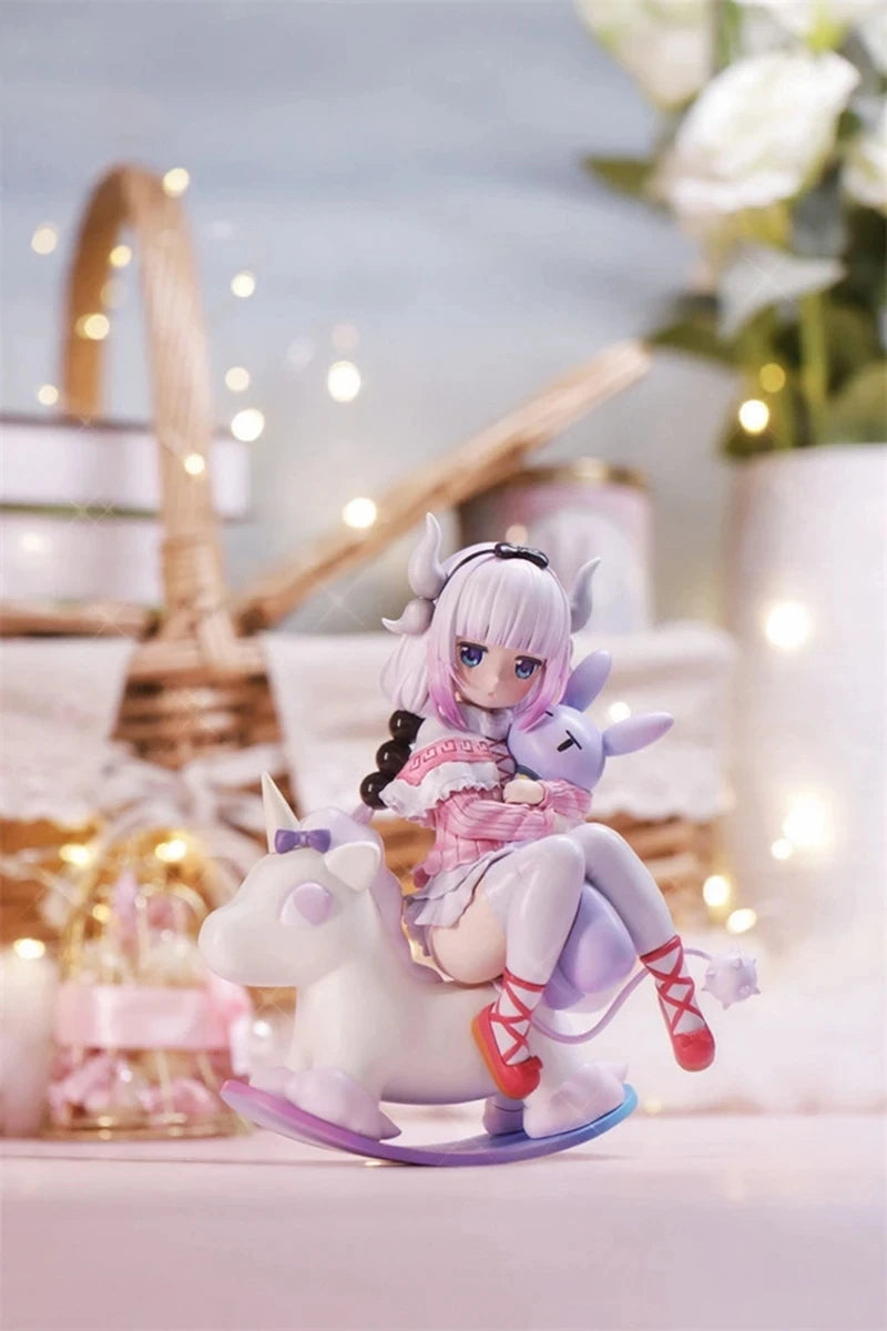 14CM Cute Kobayashi Kanna Kamui Anime Miss Kobayashi's Dragon Maid Trojan Horse Action Figure PVC KannaKamui Model Toy Gift