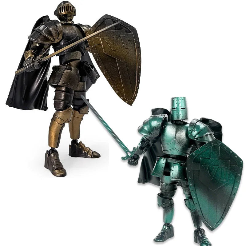 Medieval Knight  Lucky 13 Doll Figure Movable Joint Puppet Joint Building Block 3D Assembled Boy Toys Gifts Building Blocks Kids
