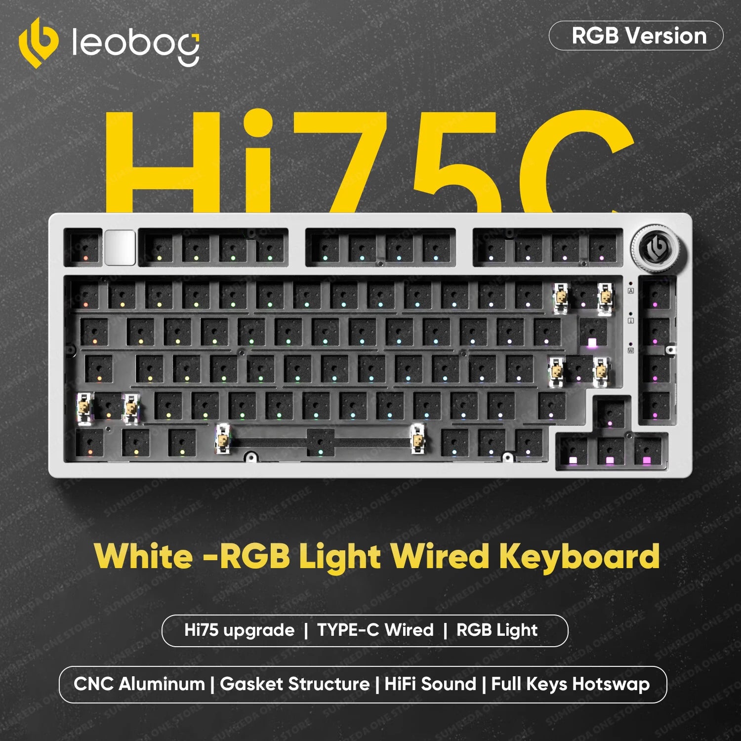 Leobog Hi75C Hi75C Pro Hi75 Gaming Aluminium Drahtlose Mechanische Tastatur Kit 81 Tasten Bluetooth 2,4G Wired Hotswap Gamer Tastatur