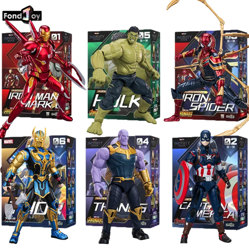 Оригиналната фигурка на Отмъстителите Fondjoy Iron Man MK50 Iron Spider Thor Thanos Hulk, модел, подвижна фигурка, колекция, детска играчка