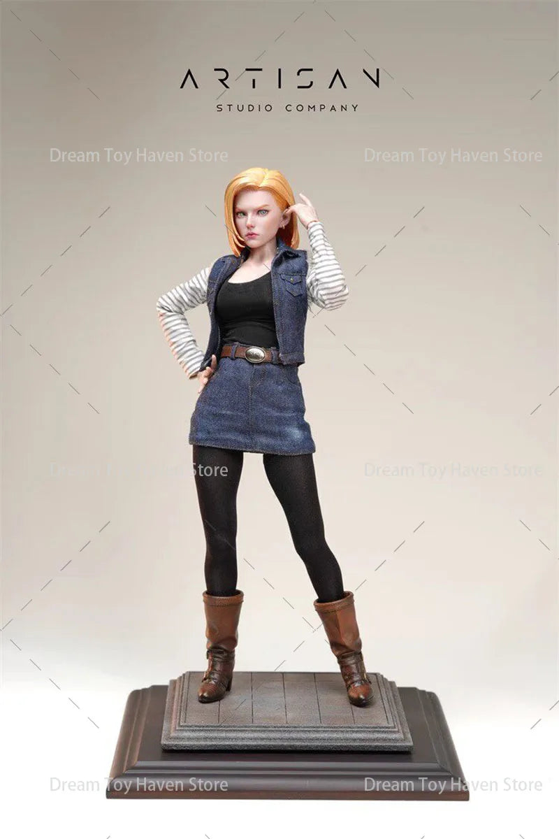 ARTISAN 1/6 Women Soldier Android 18 Lazuli Anime Battle Girl Full Set 12Inch Action Figure Model Best Fans Collectible Dolls