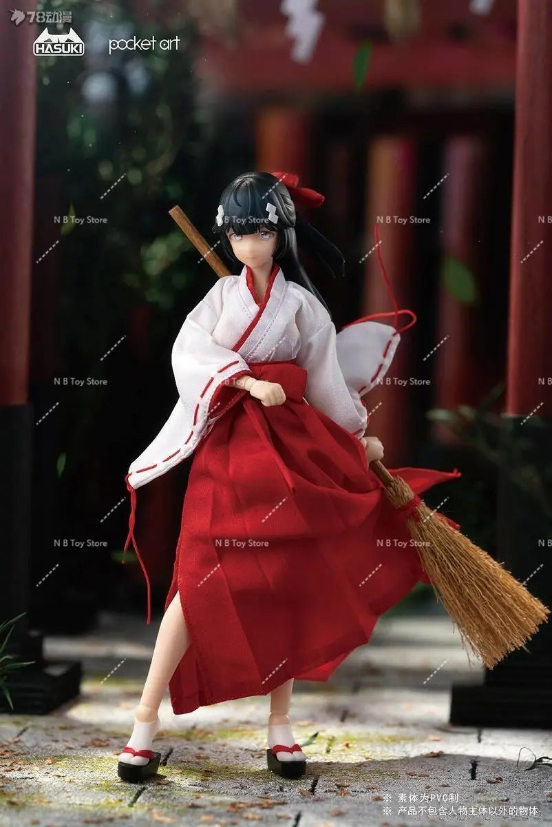 HASUKI - God Cat Jumping Original Pocket Art Series Demonic Witch Chun Handheld and Movable Humanoid Figures Collectible Model