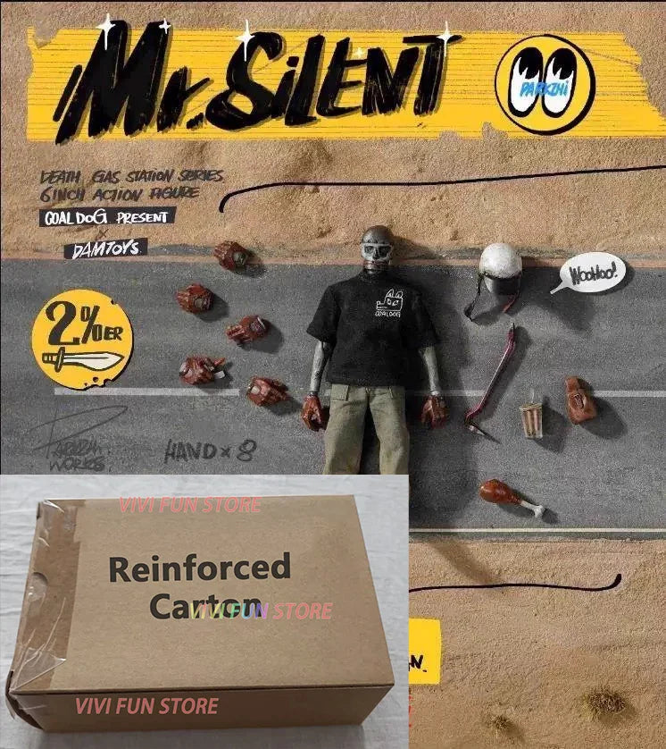 In Stock Originate DAMTOYS x Coal Dog MR.SILENT Movable Model Toys PES038 PES040 1/12 SCALE ACTION FIGURE With motorcycle