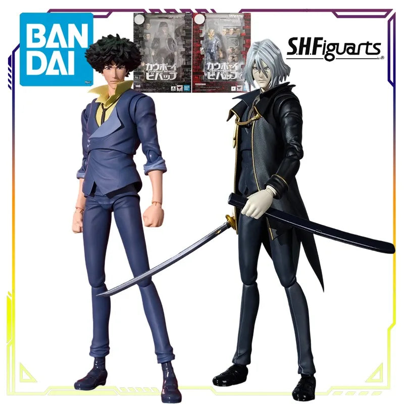 BANDAI Original S.H.Figuarts Cowboy Bebop  Series Spike Spiegel\Vicious  Anime Action Figure Assembly Model Toys Movable Model