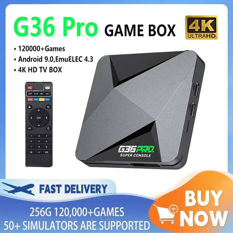 G36 PRO Retro Gaming Console 2.4G Dual Wireless Controller Game Stick 4K 120000 Retro Games For Dropshipping Xmas Gift