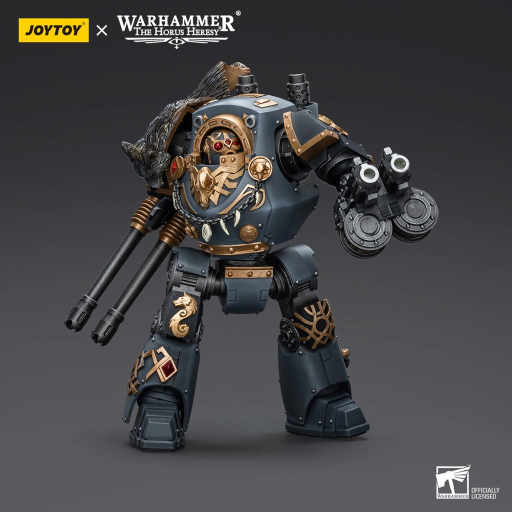 JOYTOY Warhammer 40K 1/18 Action Figure 24cm Space Wolves Contemptor Dreadnought with Gravis Bolt Cannon Collectible Toys Gift
