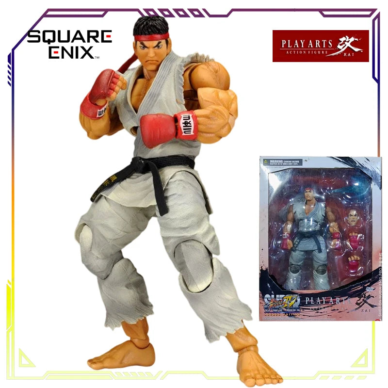 SquareEnix Play Arts Kai Street Fighter Series Action Figures - Akuma Chun-Li Cammy Ryu - Articulated Collectible Anime Figures