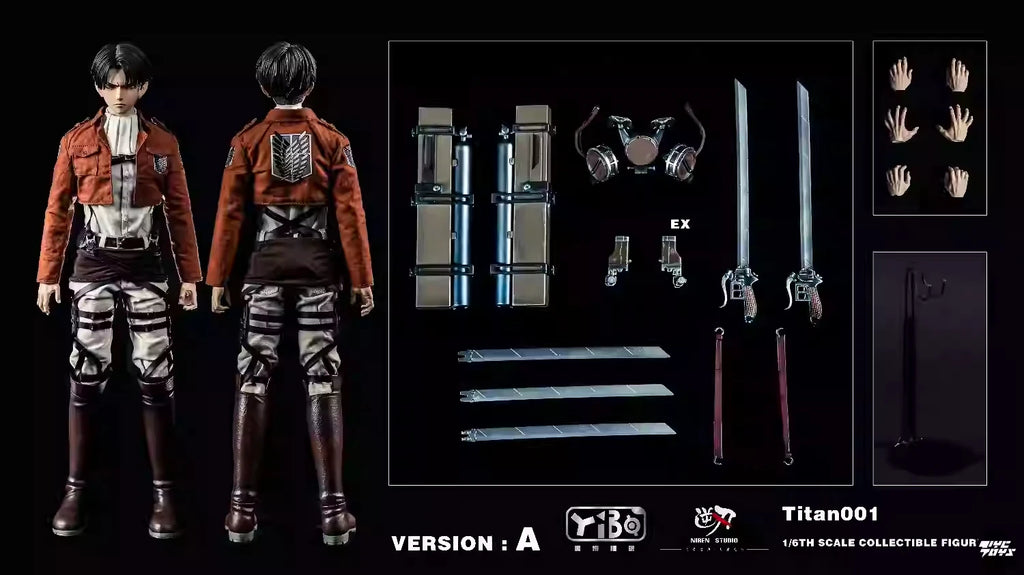 In Stock Original Genuine YIBO TOYS Niren Studio 1/6 YB-R2013 A/B Levi Ackerman Soldier Chief Action Figure Model Toy