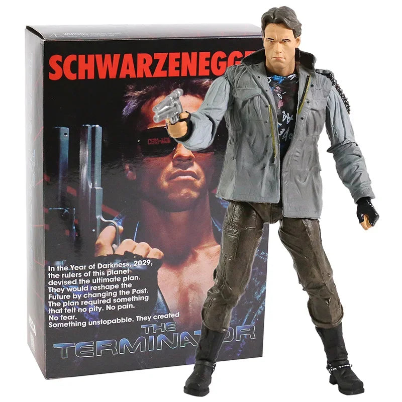 NECA Terminator 2: Judgment Day T-800 Arnold Schwarzenegger PVC-Actionfigur, Sammlermodell, Spielzeug, 18 cm