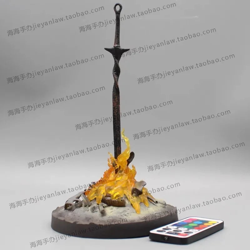 Anime Dark Souls Figure Action Glowing Sword Bonfire Statue The Legend of Zelda Link Figure Master Sword Model Collectible Toys
