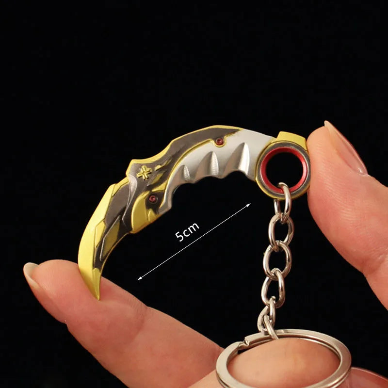 Valorant Karambit Weapon Model Reaver, EP 5 Karambit Toy Sword All Metal Keychain Claw Knives Toy Prop Ornaments Boys Gifts