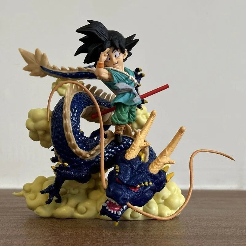 Amime Dragon Ball Z Gk 3D Comic Books Son Goku Riding Shenron Figurine PVC Action Figure Model Statue Collection Toy Gift