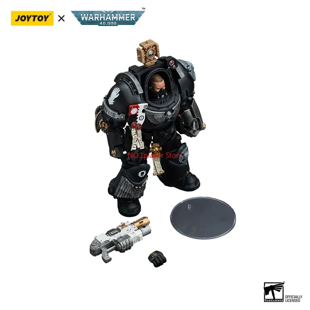 JOYTOY  40k 1/18 Action Figures 14.3cm Iron Hands Captain in Terminator Armour Garage Kit Toys in Stock