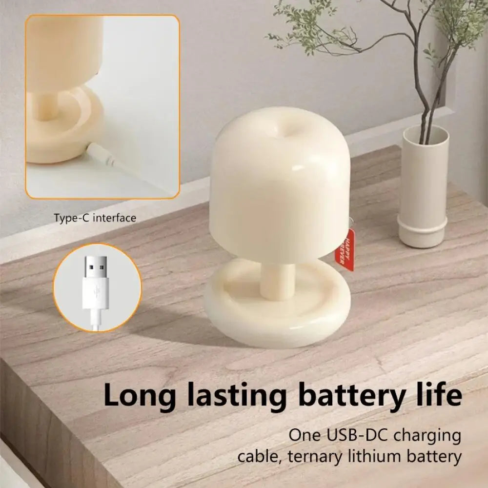 Night Light LED Table Lamp Sunset Mini USB Rechargeable Desk Bedside Bedroom Bar Room Decor Atmosphere Mood Light Minimalist