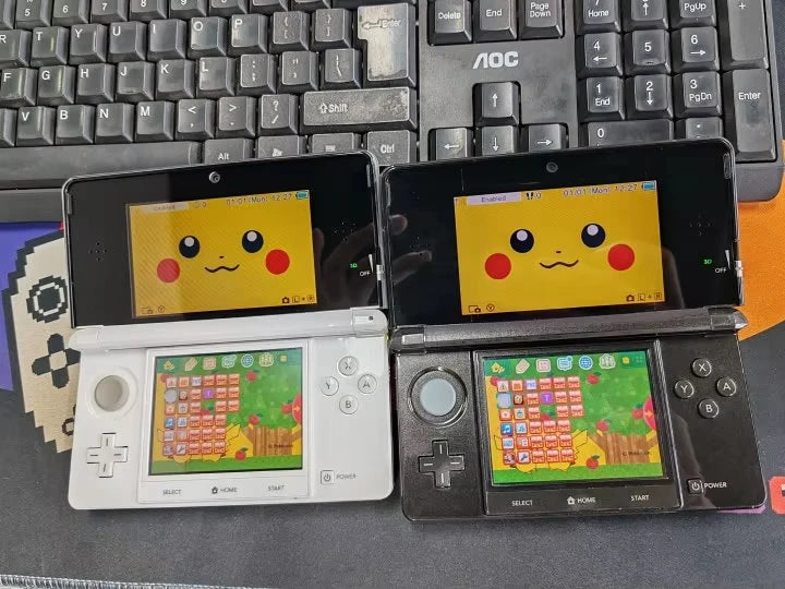 Refurbished Original 3DS Game Console 3.5 Inch Touch Screen Free Games for Nintendo 3DS Handheld Game Console FBI and Homebrew