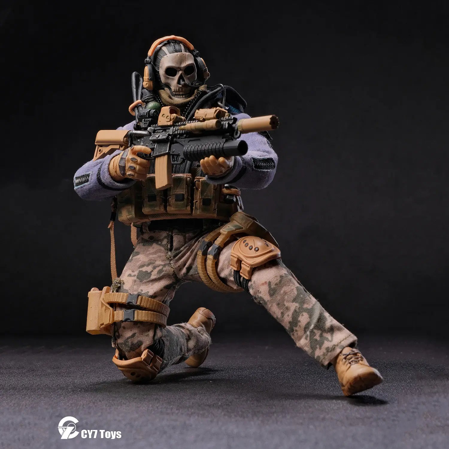 CY7 TOYS 1/12 Action Figure Ghost Warrior Tactical Infantry Anime Figurine Joint Movable Model Toy Decorative Ornaments Gifts