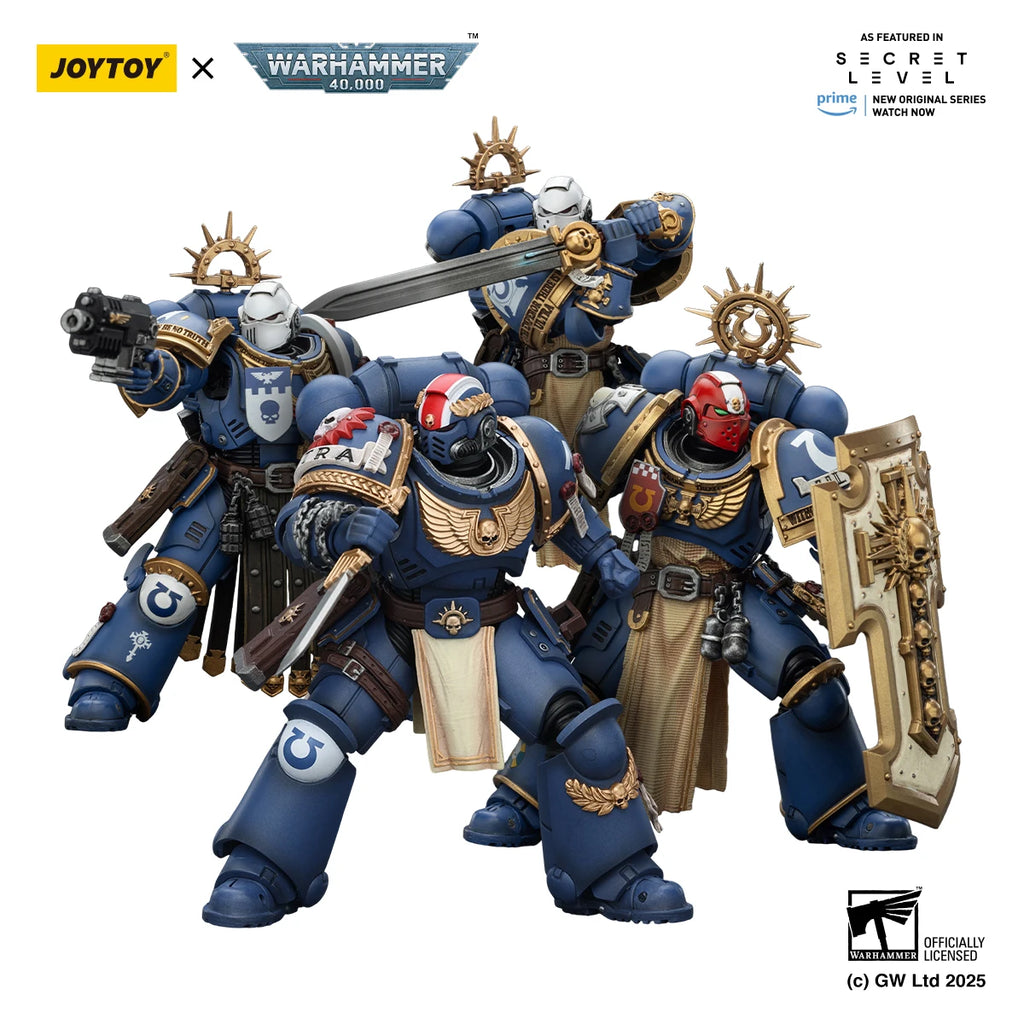 [Pre Order]JOYTOY Warhammer 40K 1/18 Action Figures Ultramarines Titus Metaurus Levantus Torvald Anime Model Toys Gift