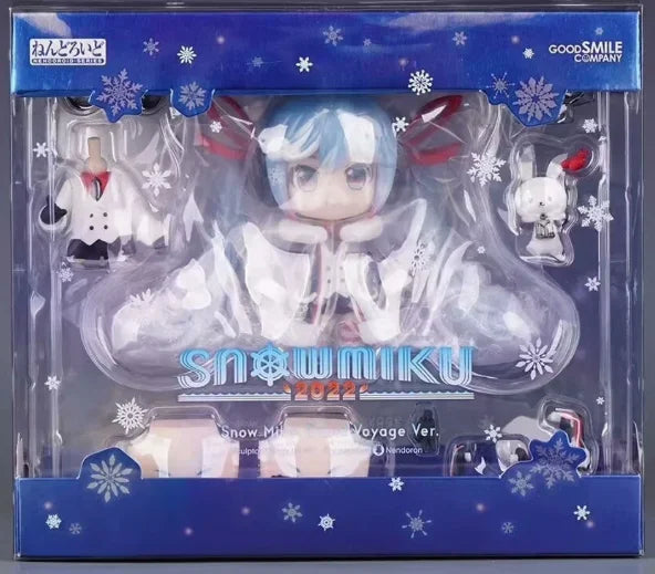 In Stock Original GSC 1800 Miku Snow Miku 2022 Grand Voyage Action Figures Hand Models Toys Gifts