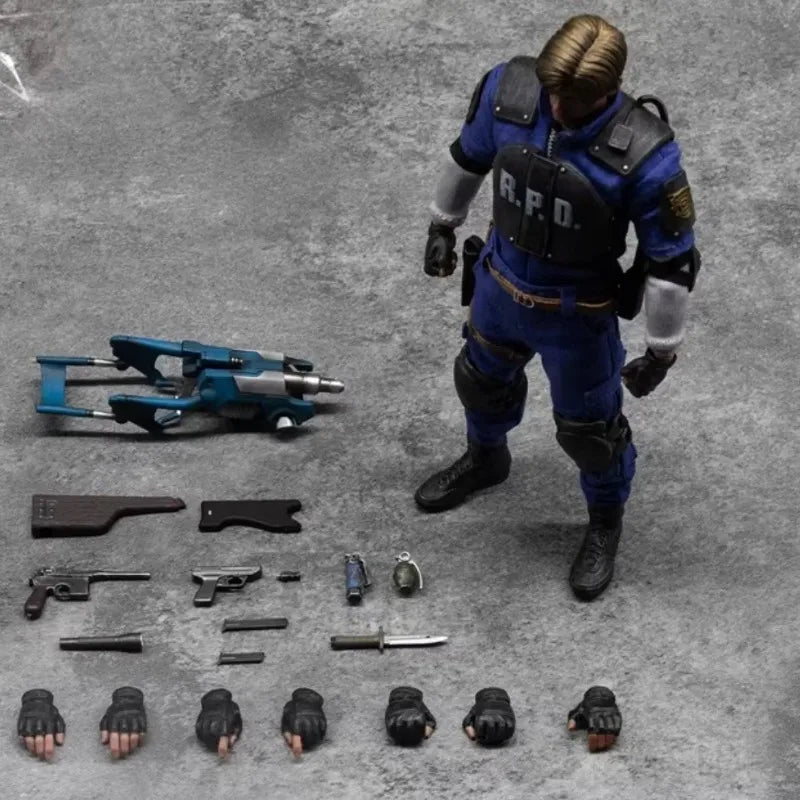 [24-Hour Shipping] Patriot Studio 1/12 Resident Evil Steelback Leon Movable Clothes Doll Soldier Figure Gift Collection